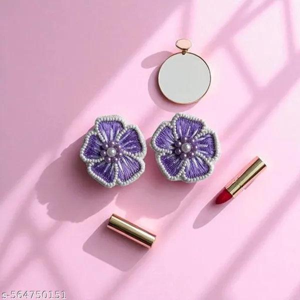 Handcrafted_Floral_Embroidered_Earrings_For_Women_And_Girls