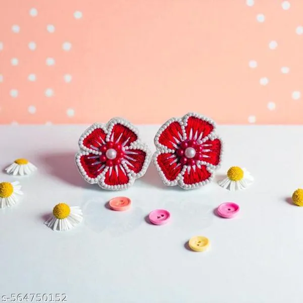 Handcrafted_Floral_Embroidered_Earrings_For_Women_And_Girls