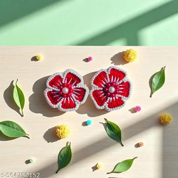 Handcrafted_Floral_Embroidered_Earrings_For_Women_And_Girls