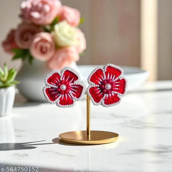 Handcrafted_Floral_Embroidered_Earrings_For_Women_And_Girls