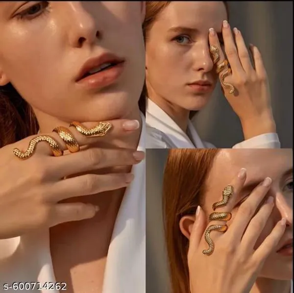 Luxury_Gold_Toned_Snake_Shape_Adjustable_Statement_Ring