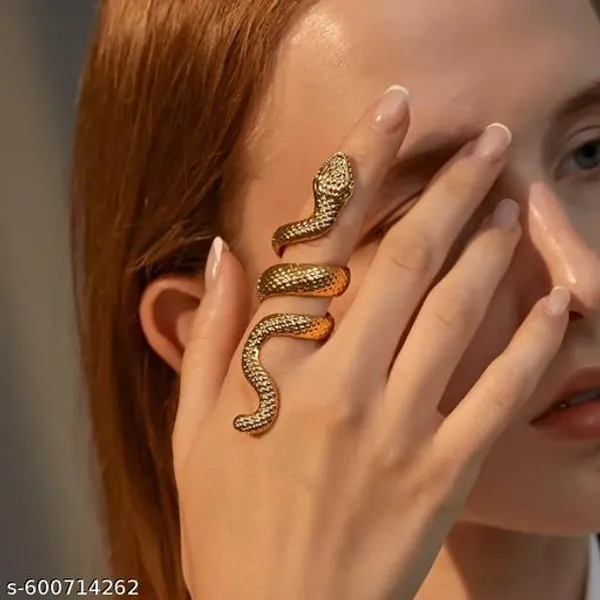 Luxury_Gold_Toned_Snake_Shape_Adjustable_Statement_Ring