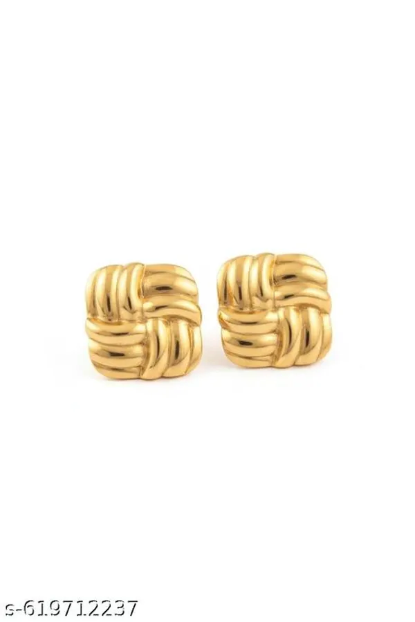 Elegant_Gold_Toned_Woven_Square_Stud_Earrings|_Anti_Tarnish