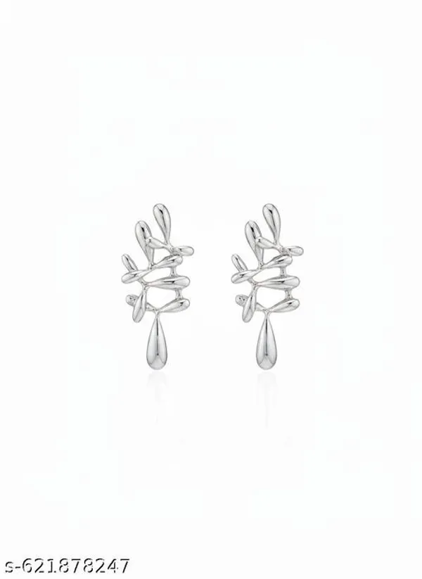 Stylish_Abstract_Droplet_Design_Earrings_|_Elegant_Silver_Finish