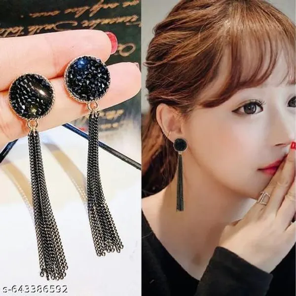 Stylish_Black_Long_Dangler_Earrings_For_Women_And_Girls