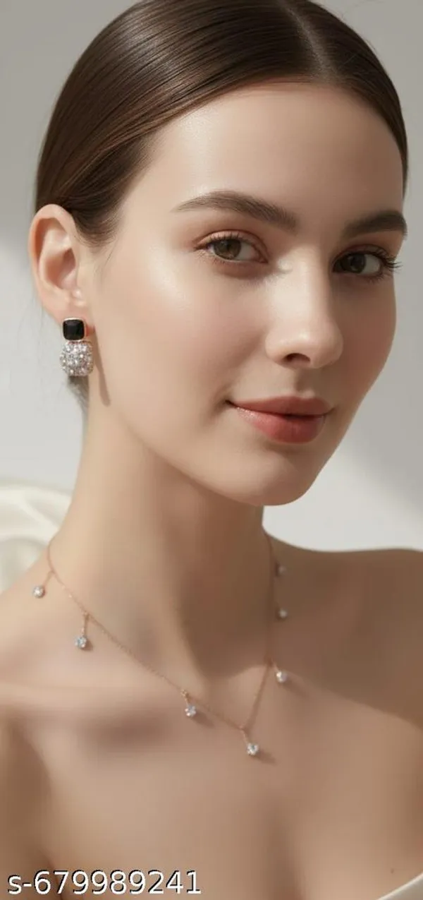 Black_Square_Stud_Crystal_Drop_Earrings_|_Rose_Gold_Finish