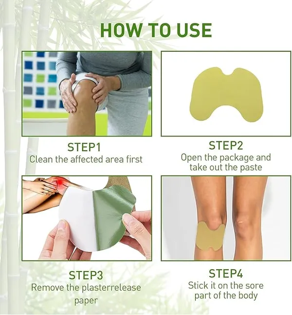 White_Non_Woven_Premium_Pain_Relief_Knee_Patches_Healthcare_Product