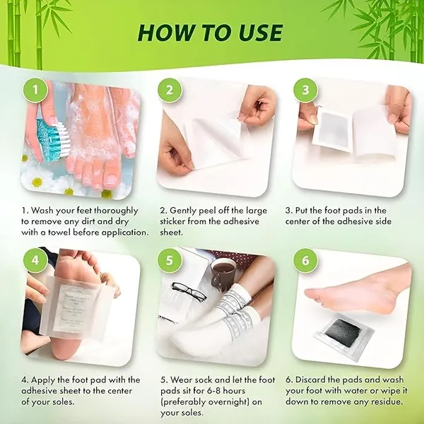White_Non_Woven_Premium_Detox_Foot_Patch_Healthcare_Product