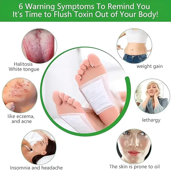 White_Non_Woven_Premium_Detox_Foot_Patch_Healthcare_Product