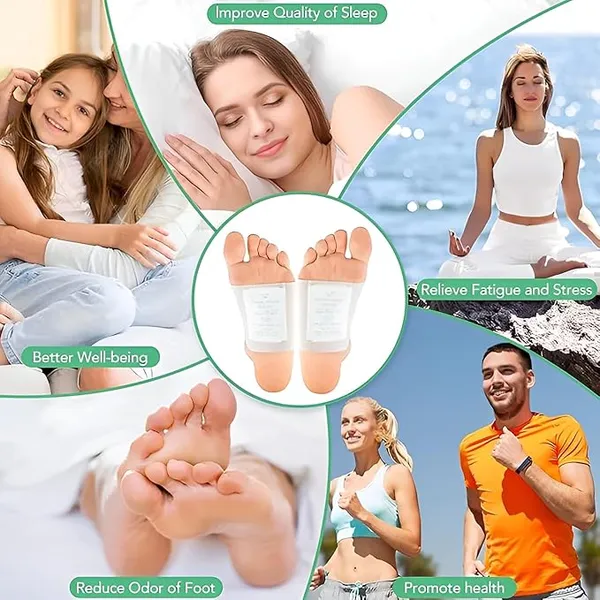 White_Non_Woven_Premium_Detox_Foot_Patch_Healthcare_Product