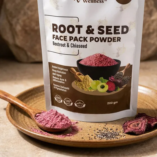 200G_Herbal_Root&Seed_Face_Pack_Powder_for_Hydrated_glowing_skin_
