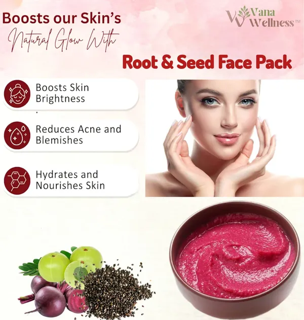 200G_Herbal_Root&Seed_Face_Pack_Powder_for_Hydrated_glowing_skin_