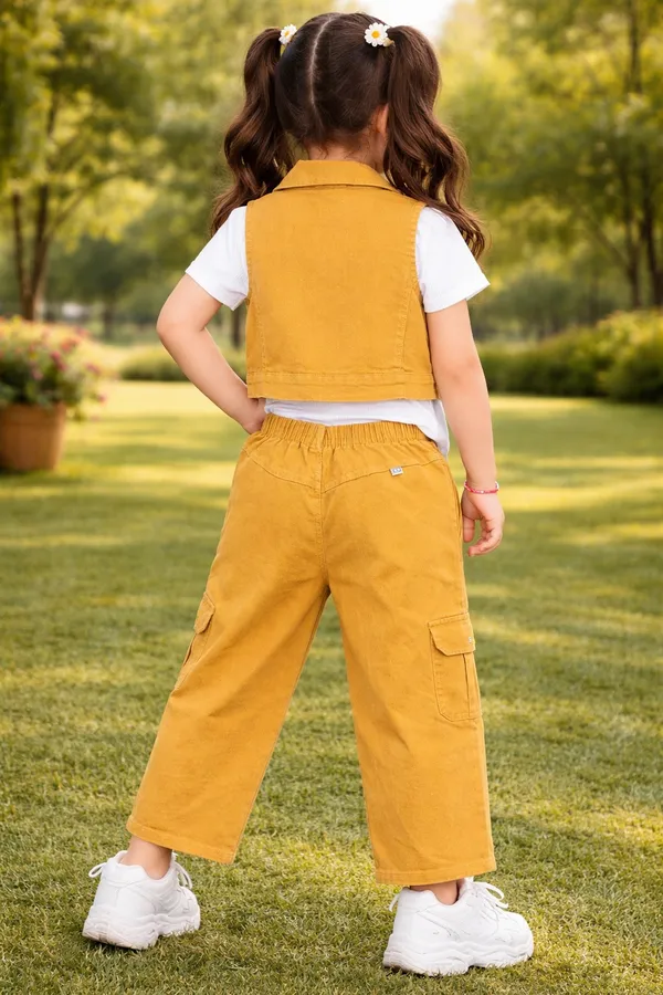Mustard_Trendy_Co_Ord_Set_With_Graphic_Tee_For_Kids_Girl