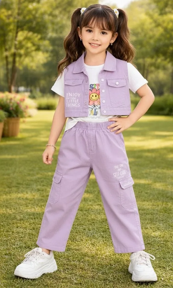 Purple_Trendy_Co_Ord_Set_With_Graphic_Tee_For_Kids_Girl