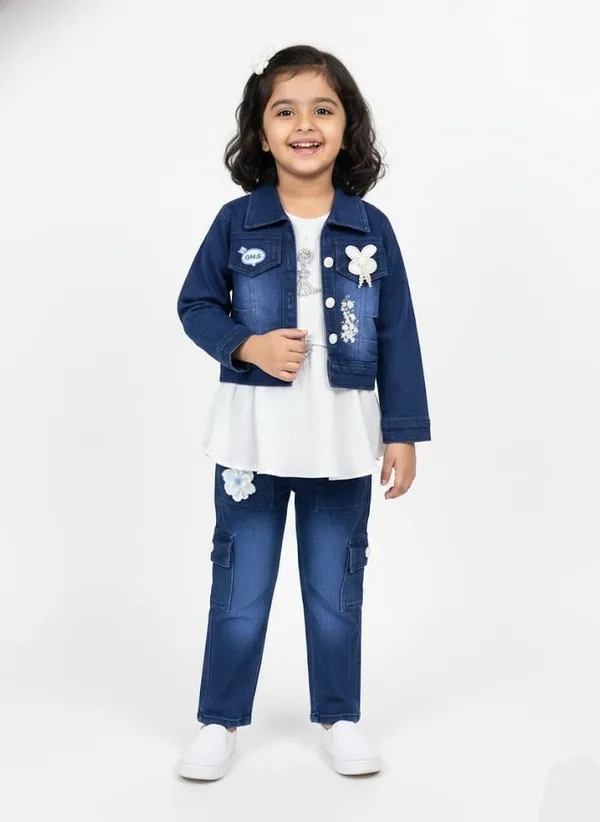 Blue_Denim_Jacket_And_Pant_Set_With_Top_For_Kids_Girl
