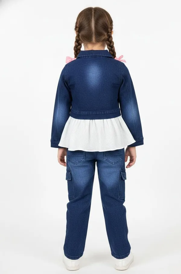 Blue_Denim_Jacket_And_Pant_Set_With_Top_For_Kids_Girl