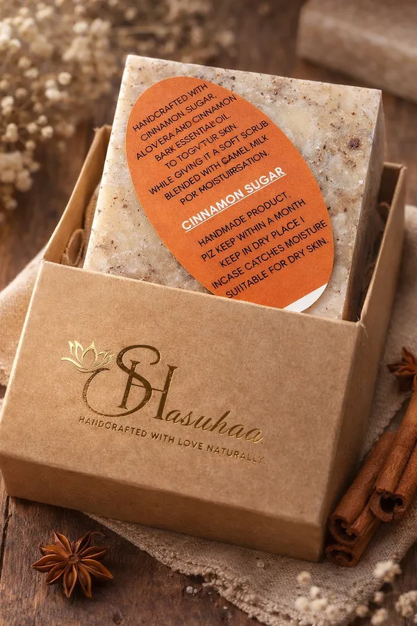 Cinnamon_Sugar_Scrub_Kasturi_Haldi_And_Kesar_Handmade_Soap_Pack_Of_2