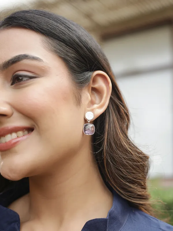 925_Silver_Jewellery_Purple_Amethyst_Elegant_Stone_Drop_Earrings_For_Women