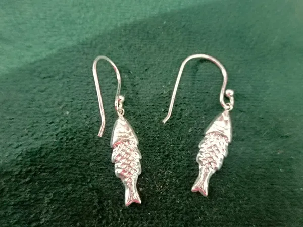 925_Silver_Jewellery_Silver_Sterling_Fish_Drop_Earrings_For_Women