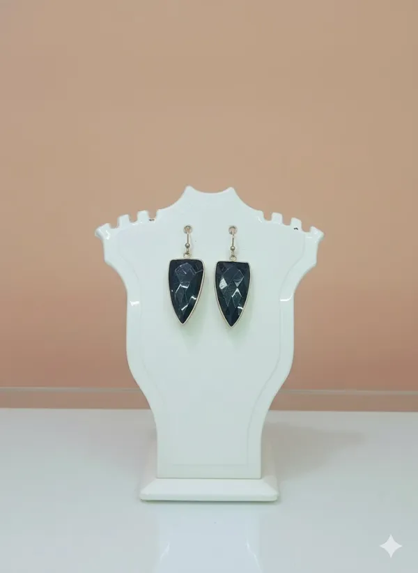 925_Silver_Jewellery_Black_Onyx_Drop_Earrings_For_Women