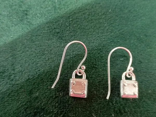 925_Silver_Jewellery_Silver_Sterling_Padlock_Drop_Earrings_For_Women