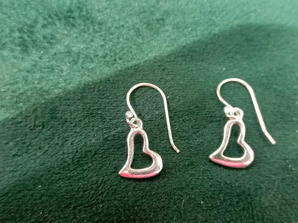 925_Silver_Jewellery_Silver_Heart_Dangle_Earrings_For_Women