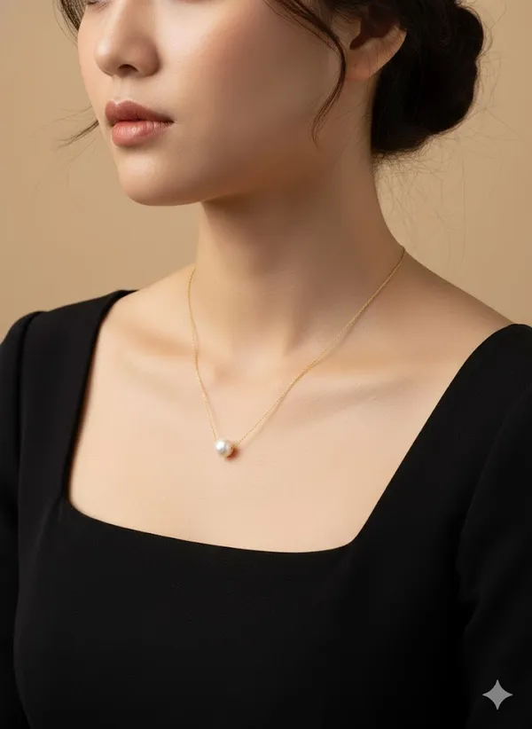 925_Silver_Jewellery_White_Freshwater_Pearl_Gold_Plated_Silver_Chain_Pendant_Necklace_For_Women