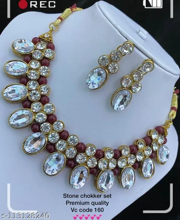 White_Alloy_&_Kundan_Fancy_Design_Necklace_Set_For_Women