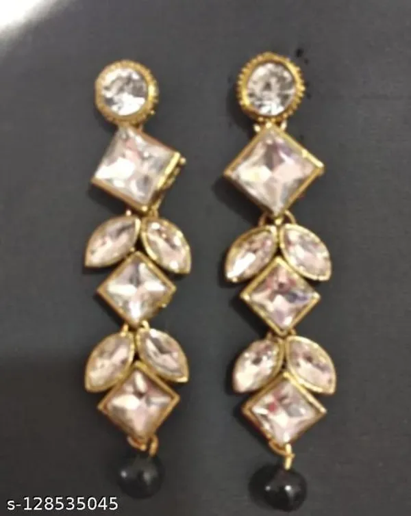 Gold_Alloy_&_Kundan_Fancy_Design_Earrings_For_Women