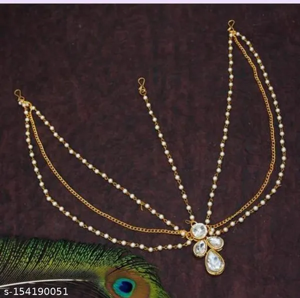 Gold_Alloy_&_Kundan_Fancy_Design_Maang_Tikka_For_Women