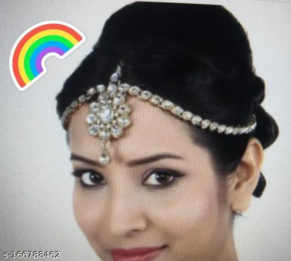 Gold_Alloy_&_Kundan_Fancy_Design_Mangtika_For_Women