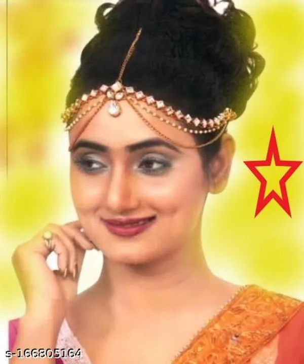 Gold_Alloy_&_Artificial_Stones_Fancy_Design_Maang_Tikka_For_Women