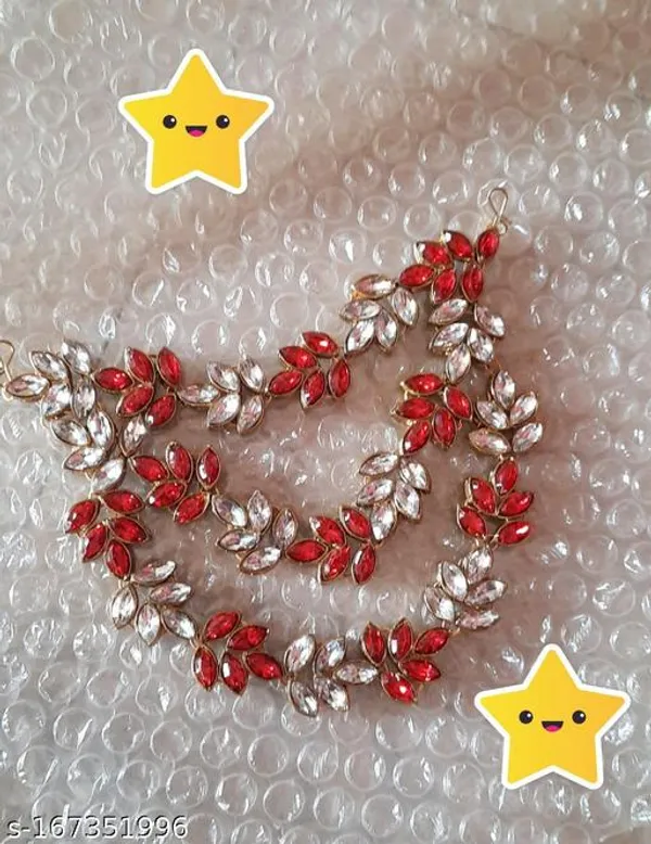 Red_Alloy_&_Artificial_Stones_Fancy_Design_Hair_Accessory_For_Women