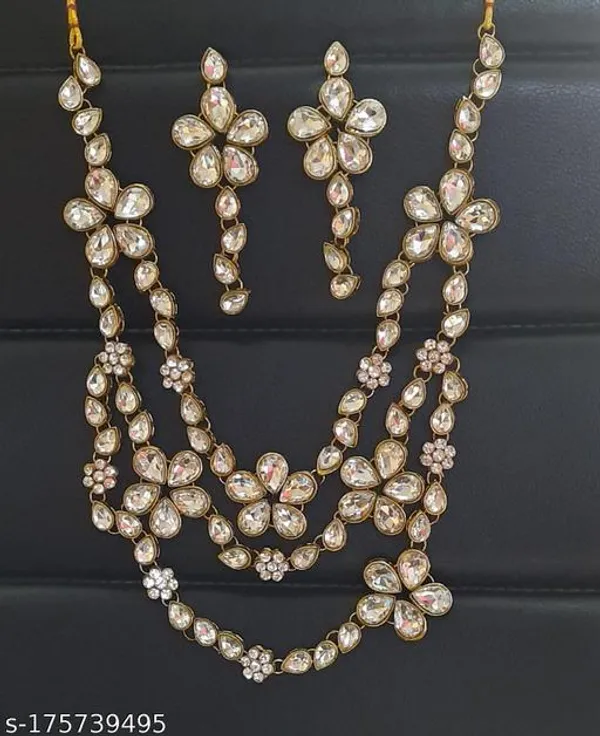 White_Alloy_&_Artificial_Stones_Fancy_Design_Necklace_Set_For_Women
