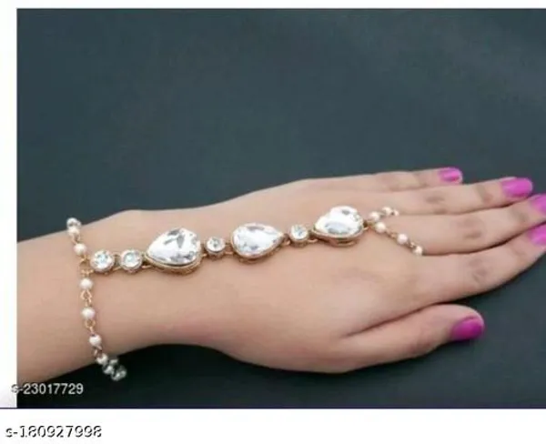 White_Alloy_&_Kundan_Fancy_Design_Bracelet_For_Women