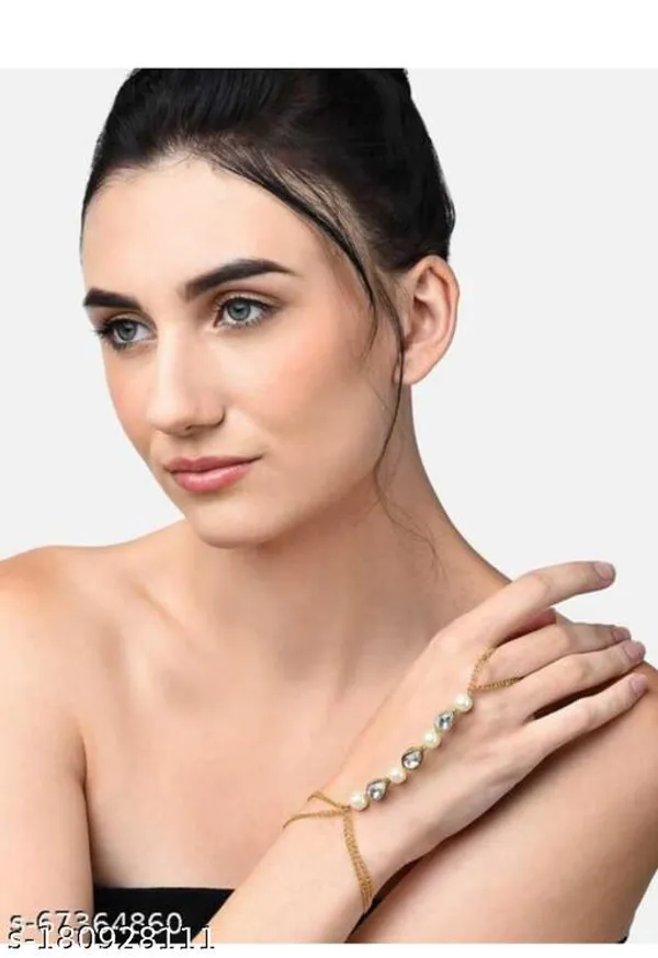 White_Alloy_&_Kundan_Fancy_Design_Bracelet_For_Women