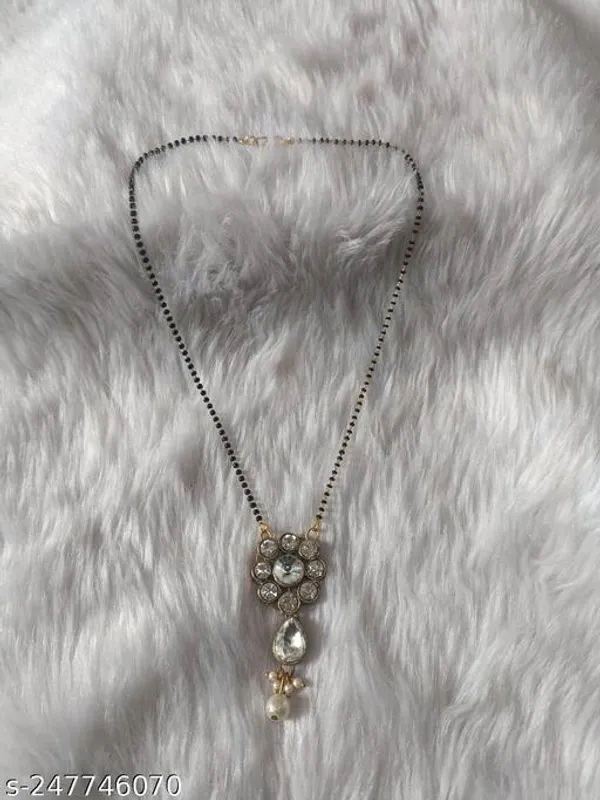 White_Alloy_&_Kundan_Fancy_Design_Mangalsutra_For_Women