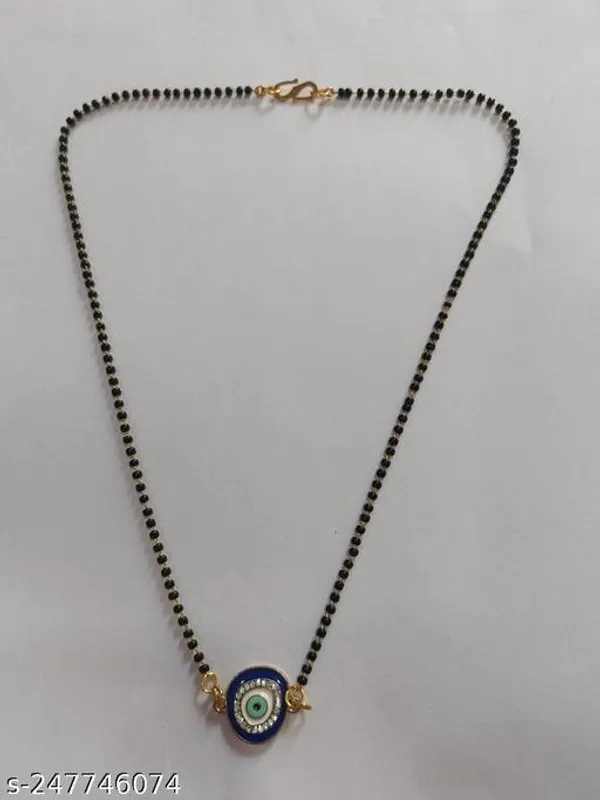 Black_And_Gold_Alloy_&_Kundan_Fancy_Design_Mangalsutra_For_Women