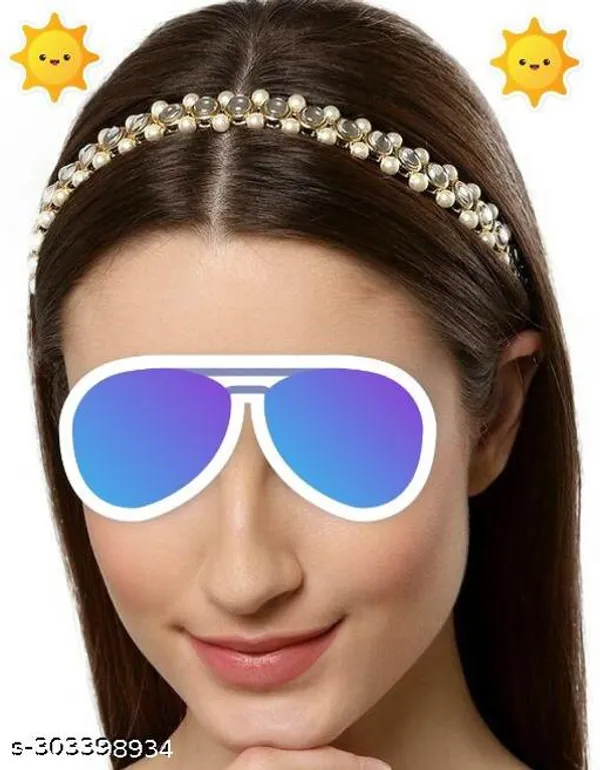 White_Alloy_&_Kundan_Fancy_Design_Hair_Accessory_For_Women