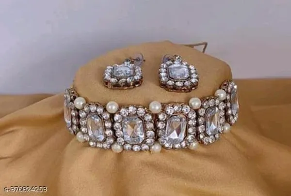 White_Alloy_&_Artificial_Stones_Fancy_Design_Chokar_Set_For_Women