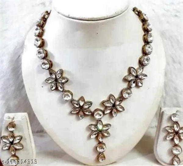 Grey_And_Wine_Alloy_&_Kundan_Fancy_Design_Necklace_For_Women