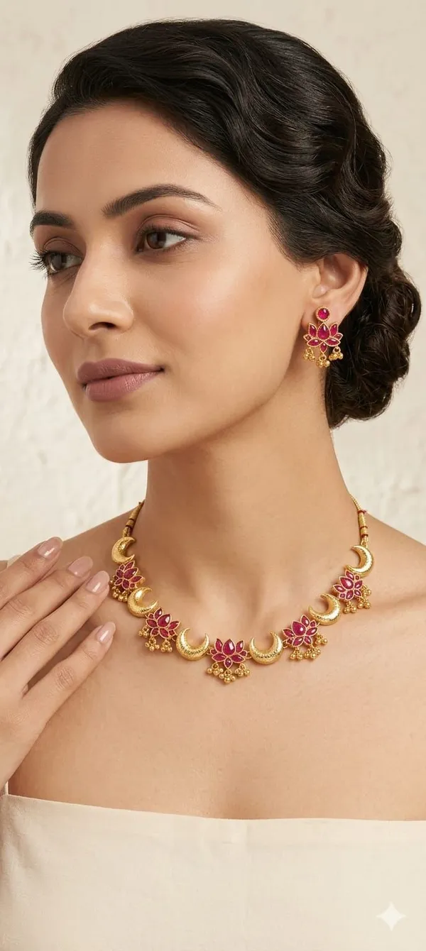 Traditional_Gold_Plated__Necklace_Set_with_Earrings_for_Women