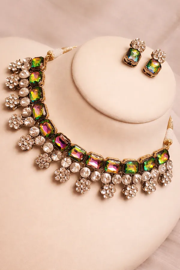 White_Alloy_&_Kundan_Fancy_Design_Necklace_Set_For_Women