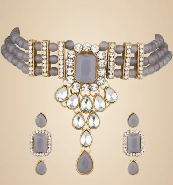 White_Alloy_&_Artificial_Stones_Fancy_Design_Chokar_Set_For_Women