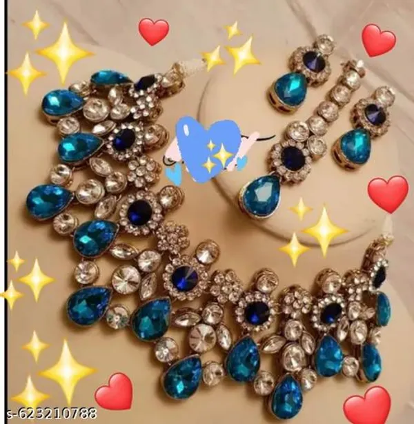 Yellow_Alloy_&_Kundan_Fancy_Design_Choker_Necklace_For_Women