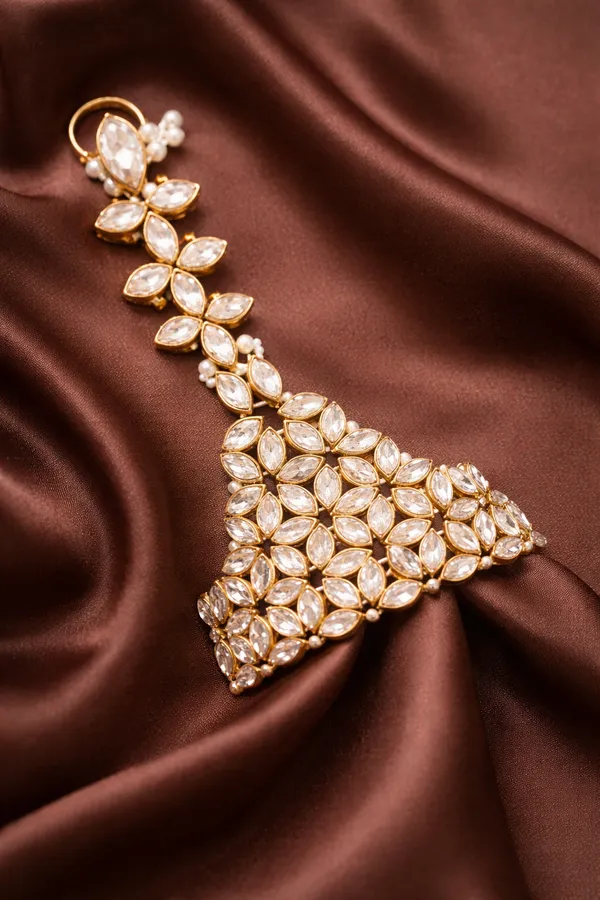 White_Alloy_&_Artificial_Stones_Fancy_Design_Bracelet_For_Women