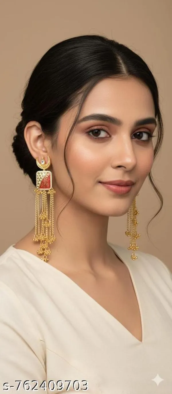 Red_Alloy_&_Kundan_Fancy_Design_Earrings_For_Women