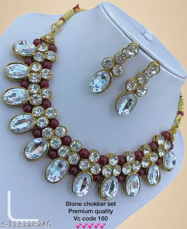 White_Alloy_&_Kundan_Fancy_Design_Necklace_Set_For_Women