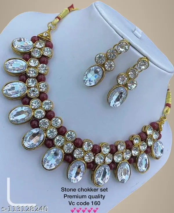 White_Alloy_&_Kundan_Fancy_Design_Necklace_Set_For_Women