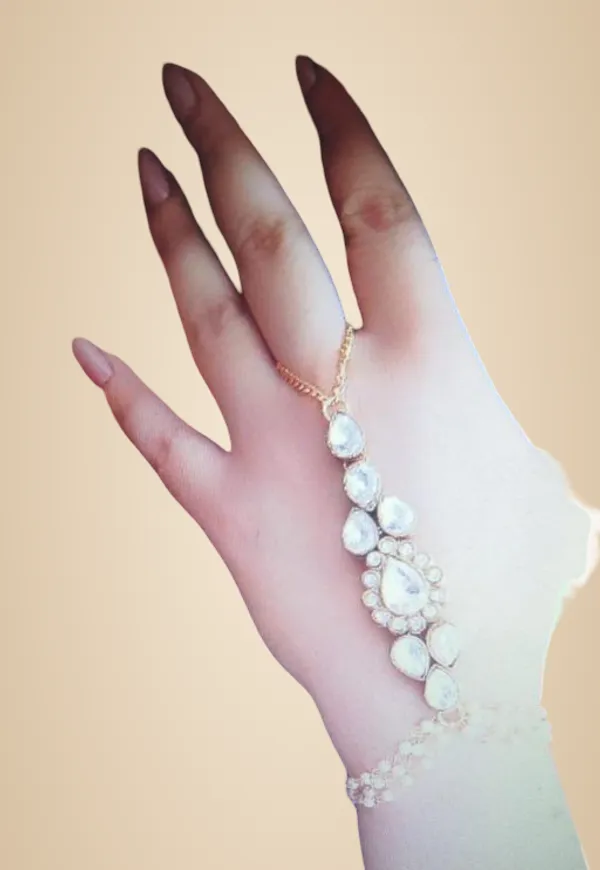 White_Alloy_&_Artificial_Stones_Fancy_Design_Bracelet_For_Women